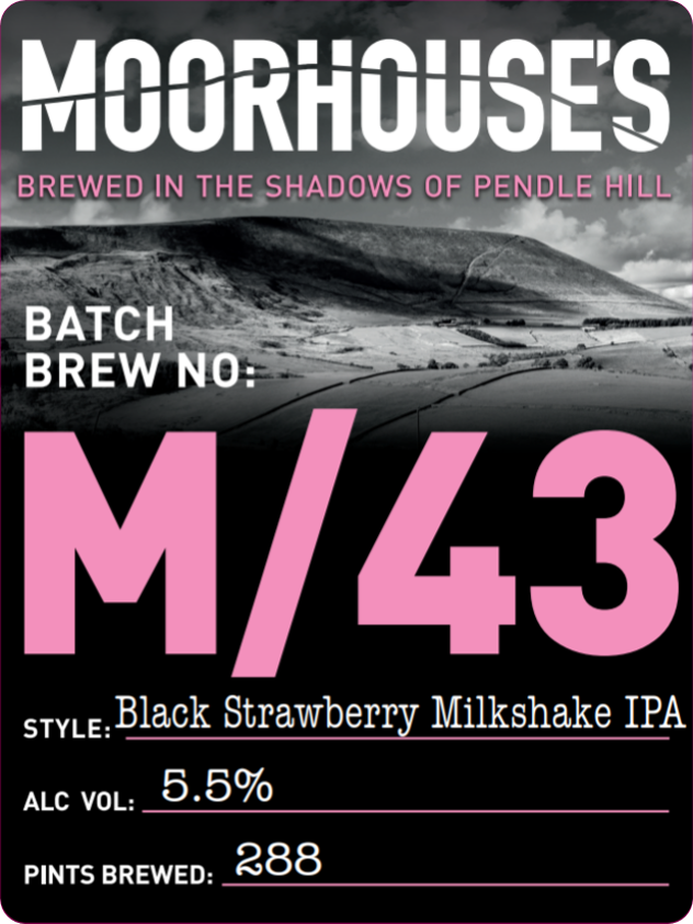 M43 Black Strawberry Milkshake IPA Moorhouses