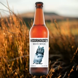Moorhouse's Classic White Witch Blonde Ale 3.9% 500ml Bottle.